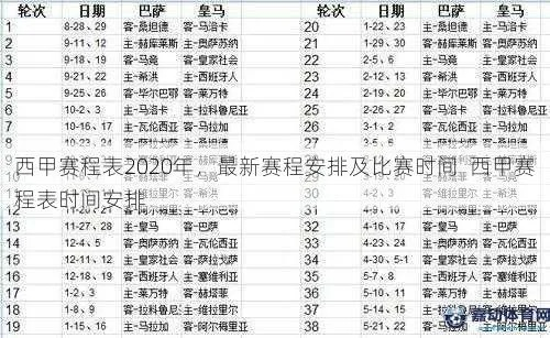 太平洋在线会员查询：2016巴萨西甲赛程表 详细赛程安排